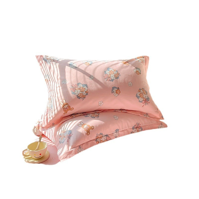 Cotton Twill Pillowcases Set - 100% Cotton, Modern Home Decor
