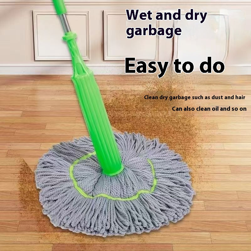 Self-Twisting Rotating Mop with Large Cloth for Dry & Wet Cleaning