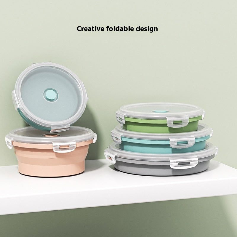 Outdoor Silicone Folding Lunch Box Set - Reusable Food Storage Container