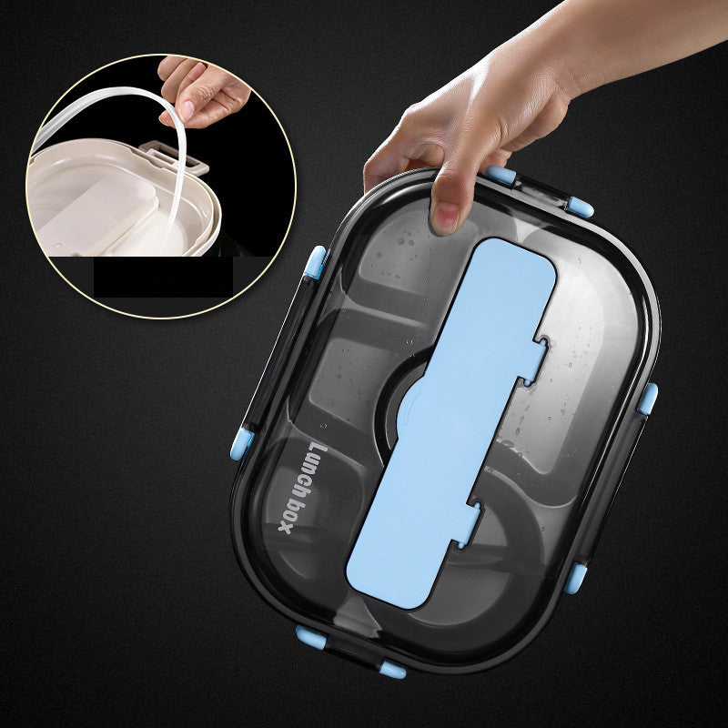 Large Capacity Insulated Stainless Steel Lunch Box with Multiple Grids