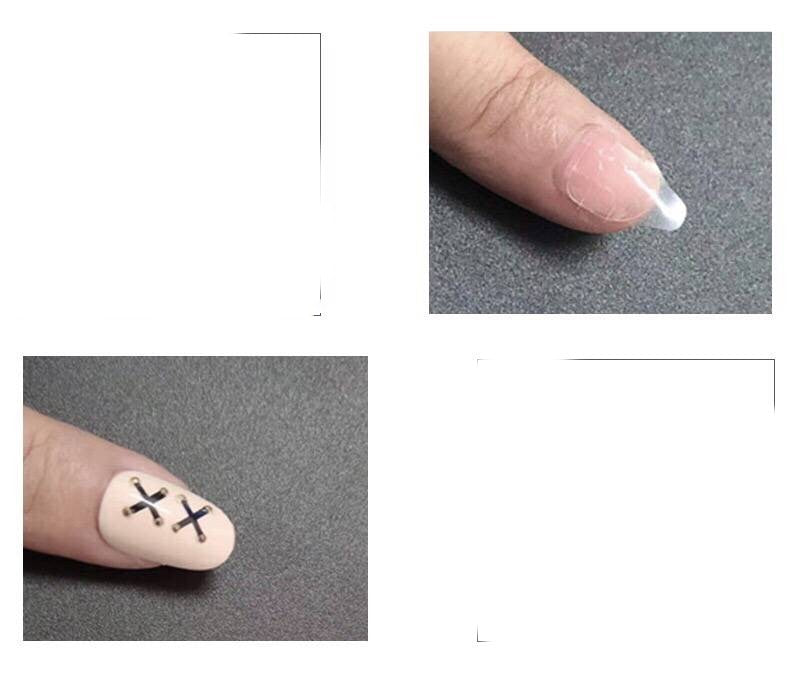 False Nail Tips for French Manicure - Trapezoid Style, Multiple Sizes