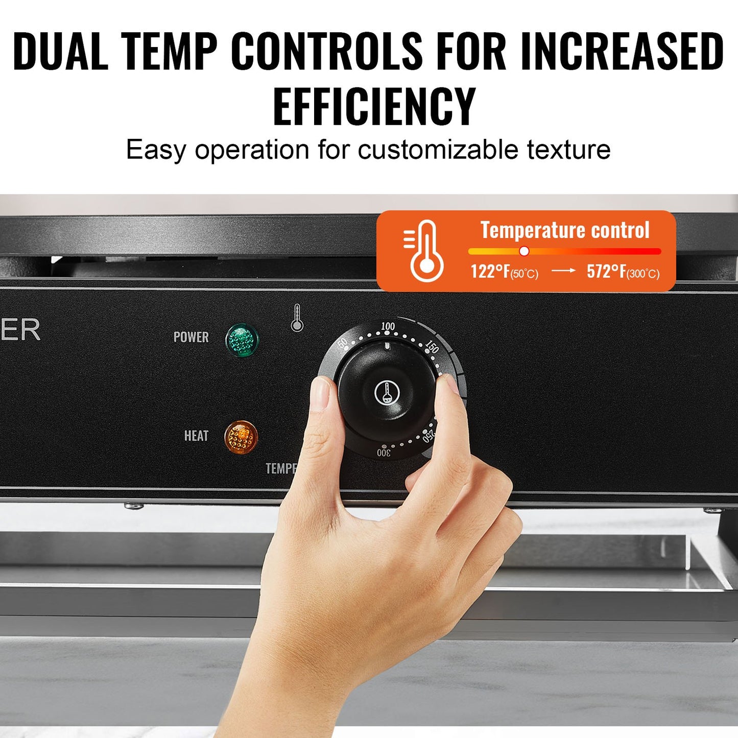 16-Inch Electric Crepe Maker Commercial Double Head 3400W Kitchen Appliance