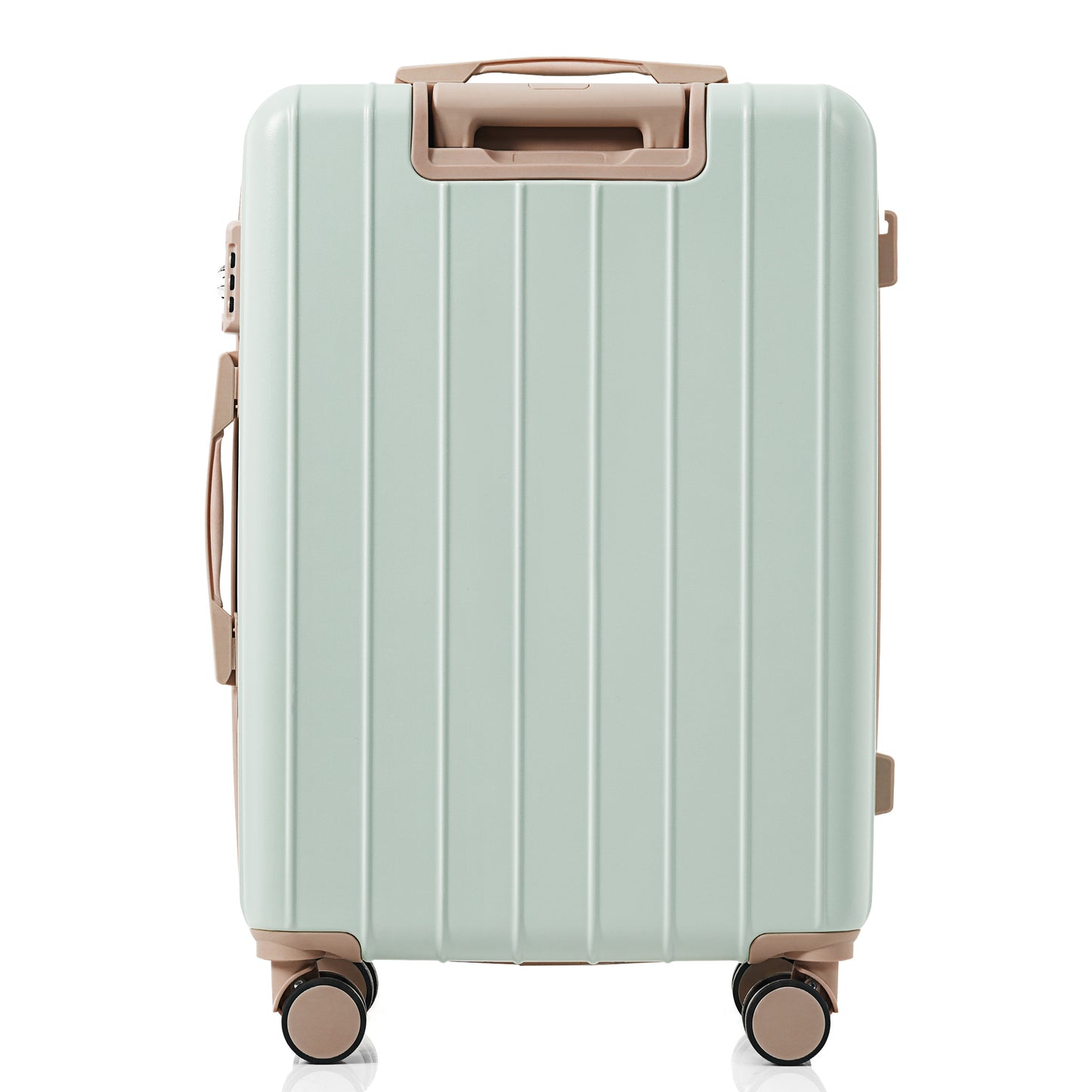 Premium ABS 3-Piece Travel Luggage Set - 20, 24, 28 Inch - Grey Green