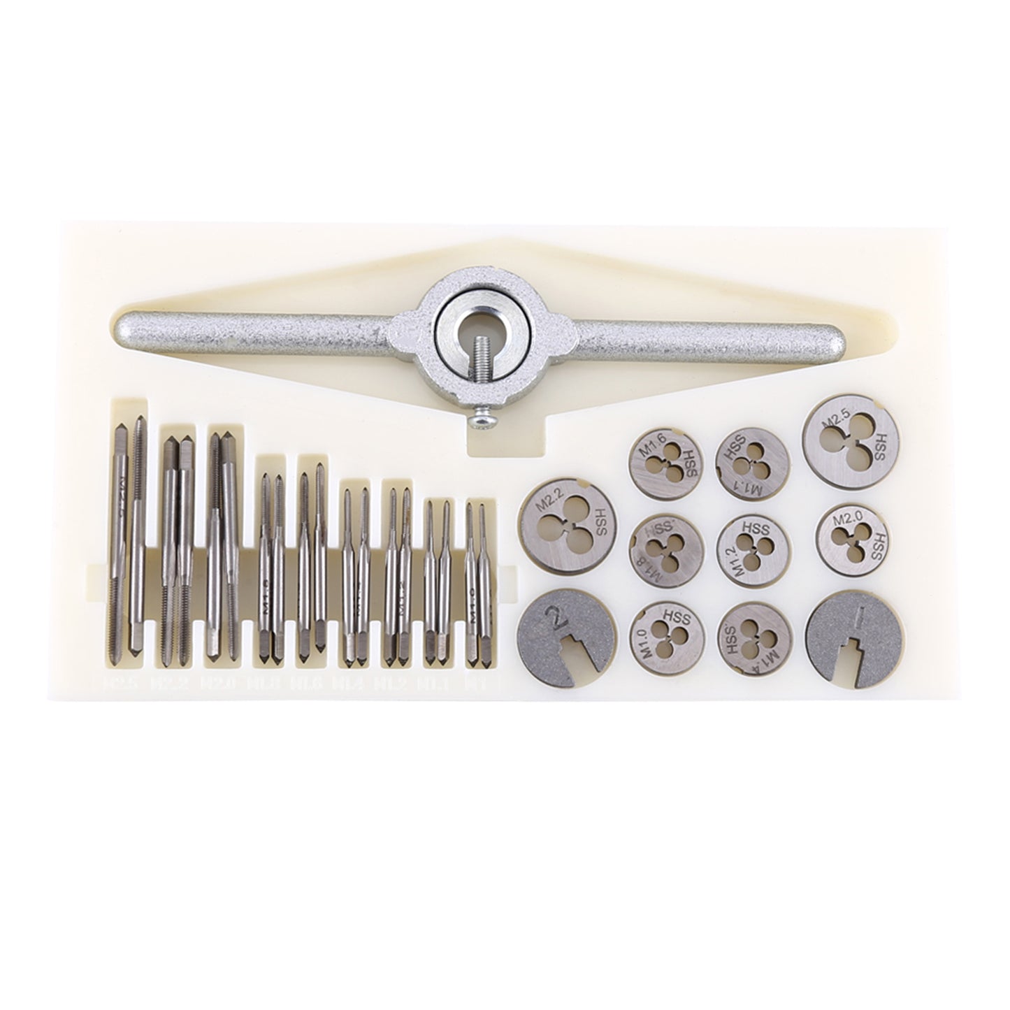 30-Piece Tap & Die Set Hand Threading Tools Kit for Metalworking