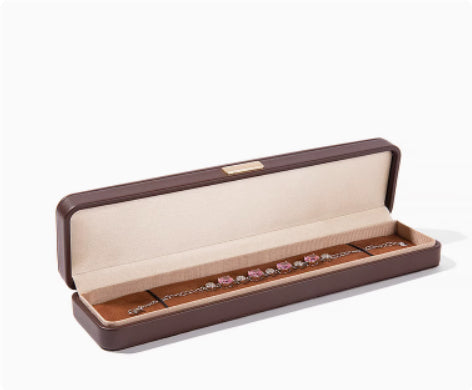 High-Grade PU Leather Jewelry Storage Box with Rounded Corners