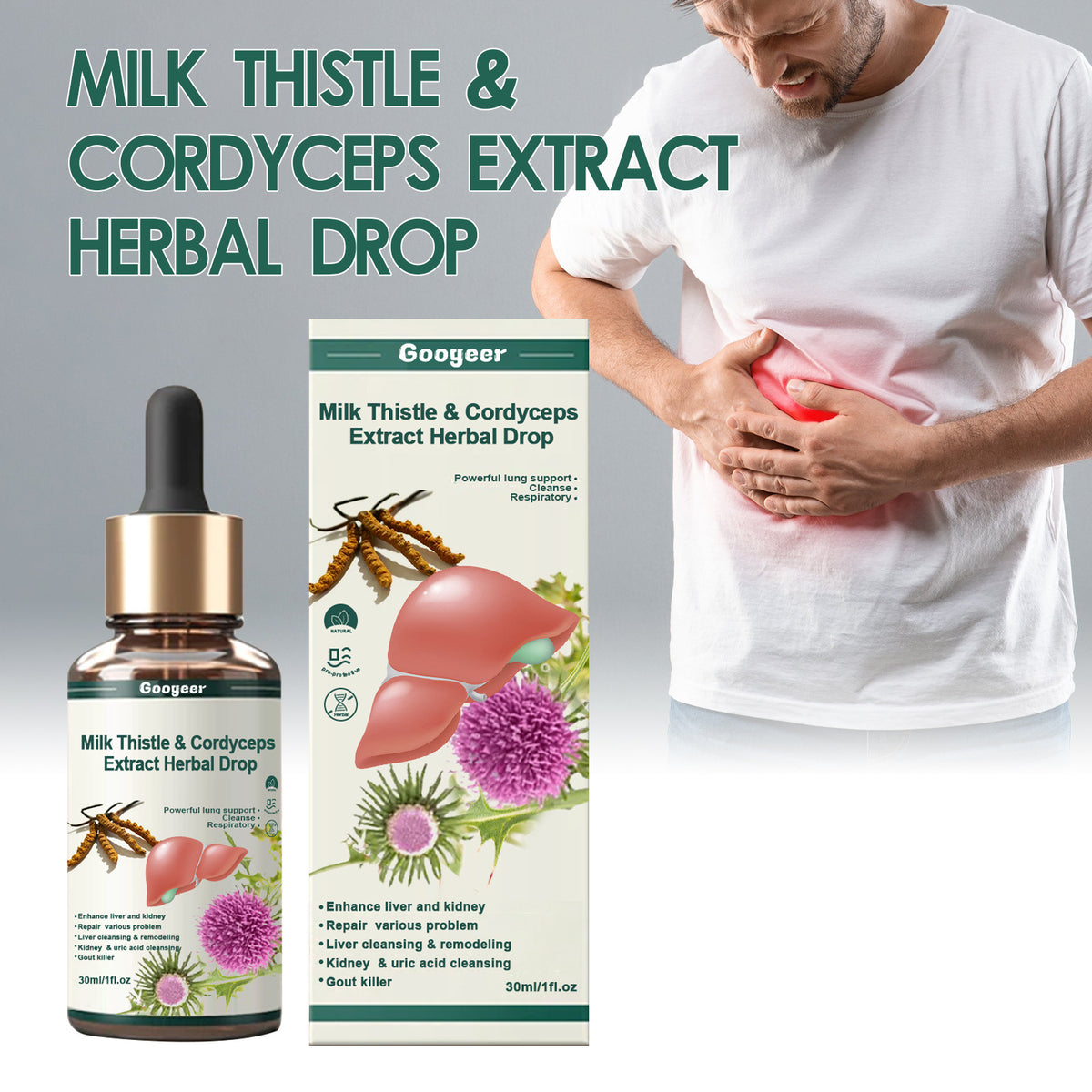 Milk Thistle Cordyceps Essential Oil Drops - 30ml