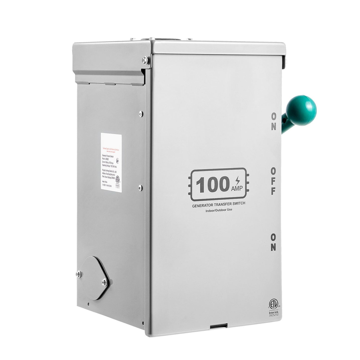 100A Generator Transfer Switch 24,000W Manual Power Switch 120/240V