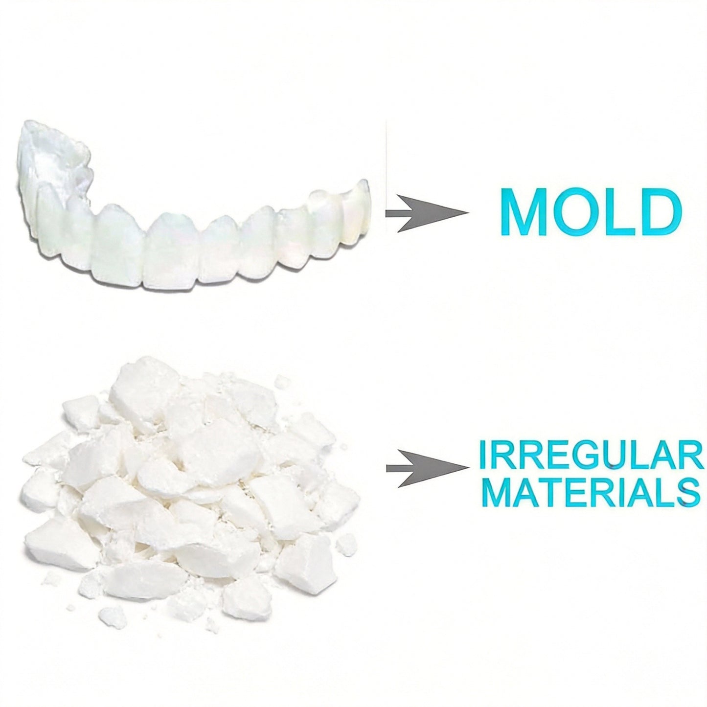 Comfortable Silicone Cosmetic Veneers for Dentures - White