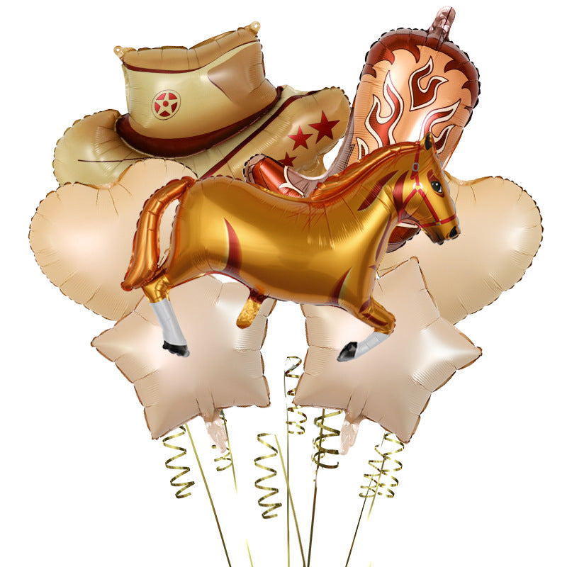 7-Piece Farm Animal Party Balloon Set for Children's Birthdays and Events