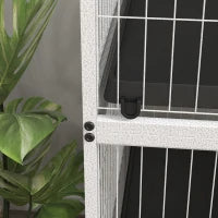 Small Animal Cage with Wheels, Hammock & Multi-Tier Design – White, 50H
