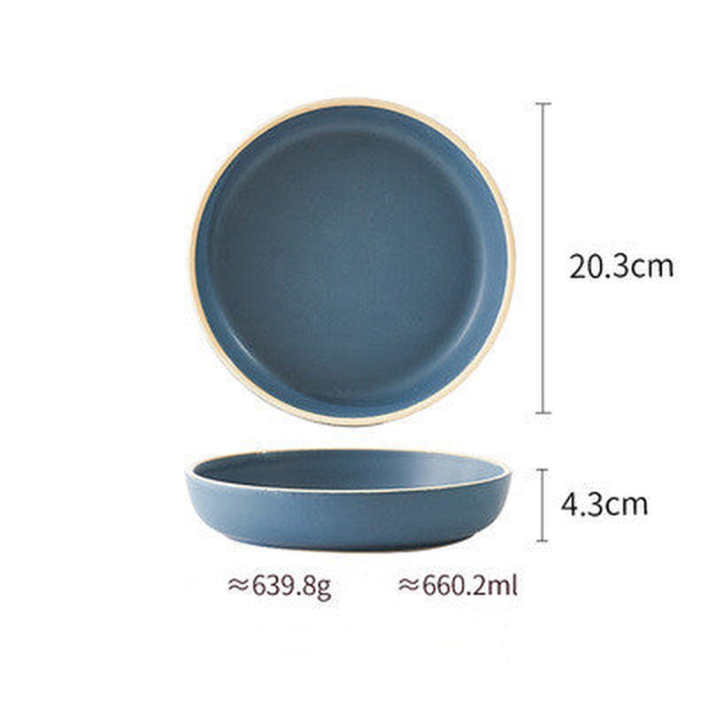 Ceramic Dinner Plate Set - Matte Finish, Microwave & Dishwasher Safe