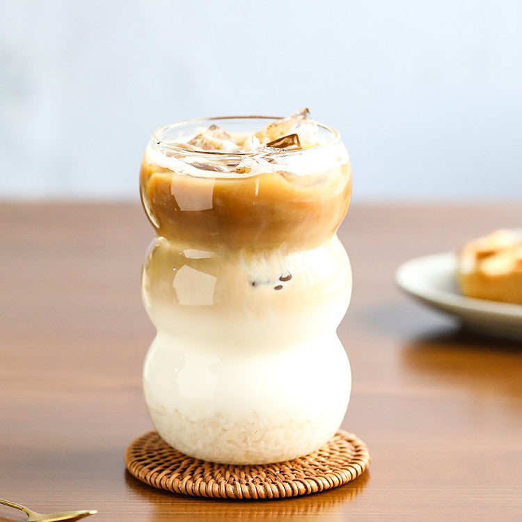 Large Capacity Glass Coffee Cup - Transparent Drinkware for Home & Cafe