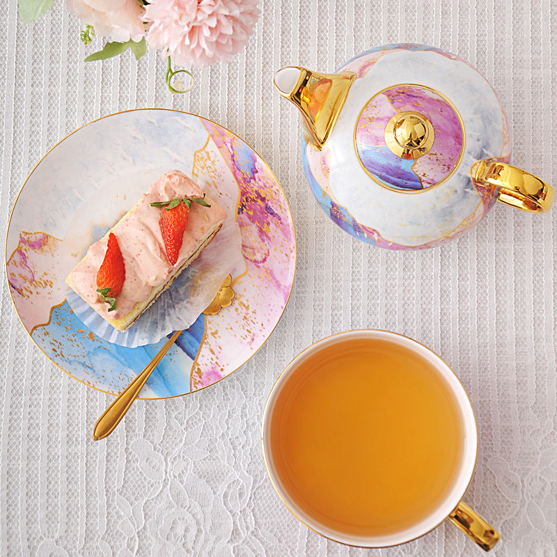 European Fashion Ceramic Pot Set - Gold Finish for Home & Garden