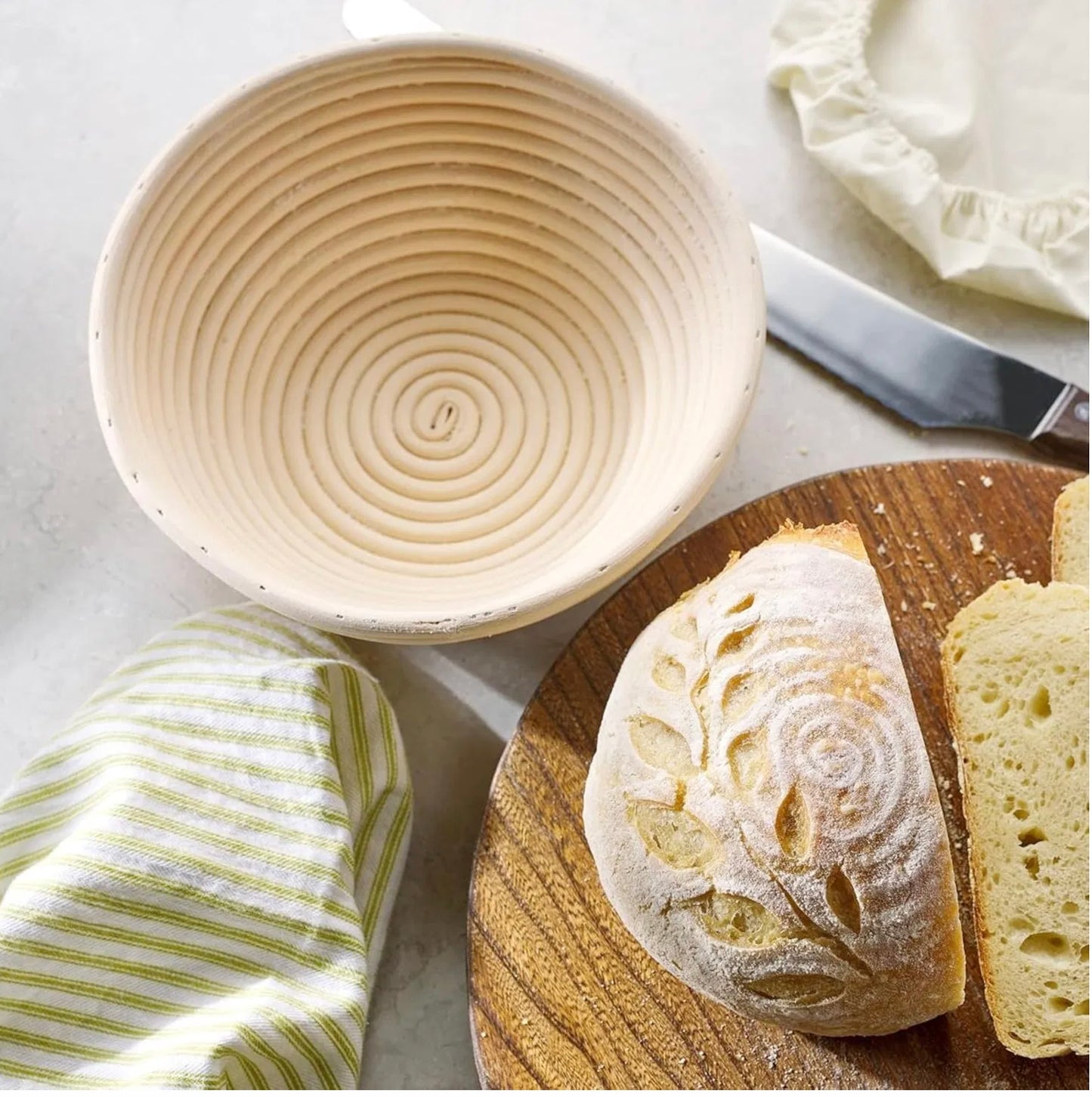 Banneton Bread Proofing Basket - 9 Inch Set Of 2 Sourdough Round