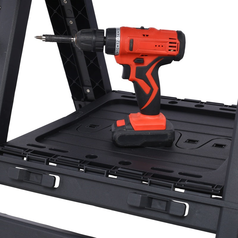 Heavy-Duty Portable Folding Workbench with Clamps - Adjustable Garage Sawhorse