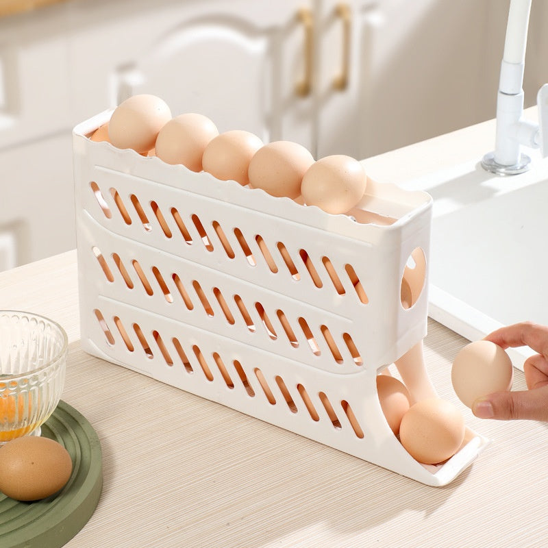 Egg Storage Box for Refrigerator Side Door Food Grade Plastic Organizer