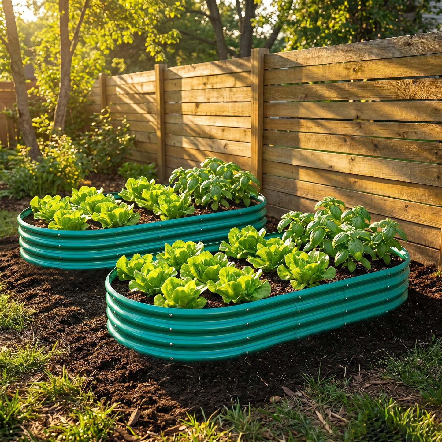 Galvanized Raised Garden Bed 6x3x1ft - Heavy Duty Metal Planter Box