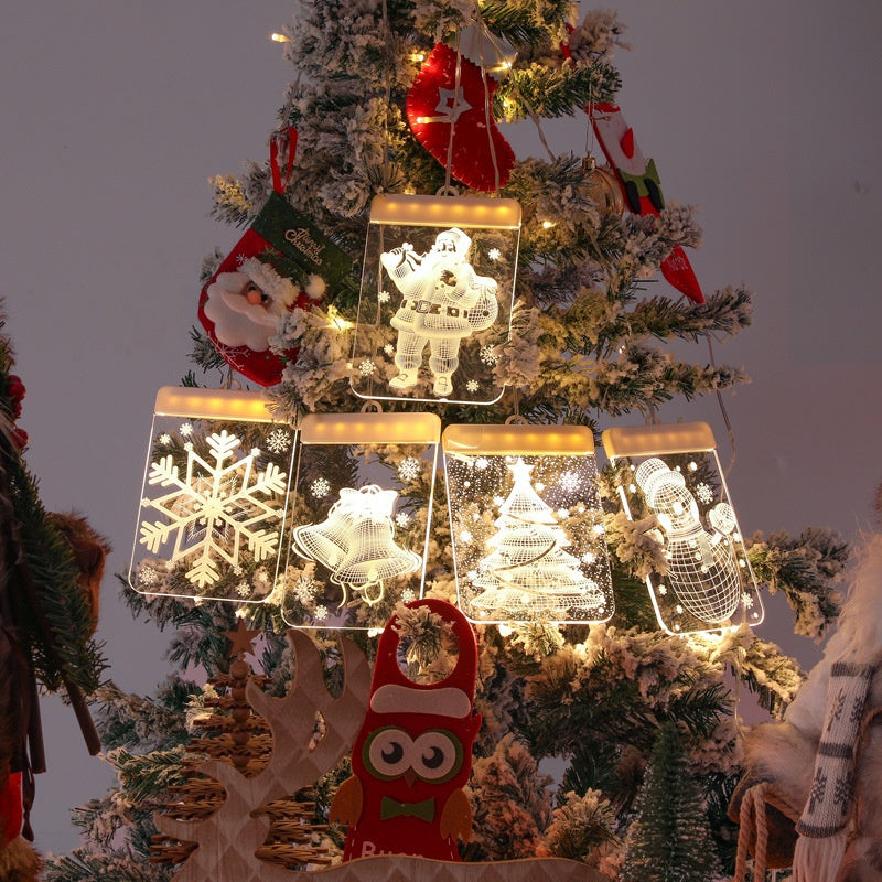 Christmas Pendant Light with Ambience Lighting - USB Powered Festive Decor