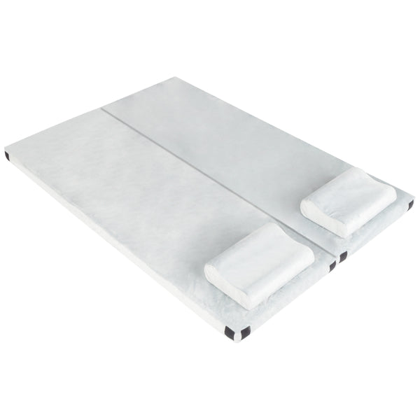 Memory Foam Camping Mattress with Storage Bag & Pillow - Grey