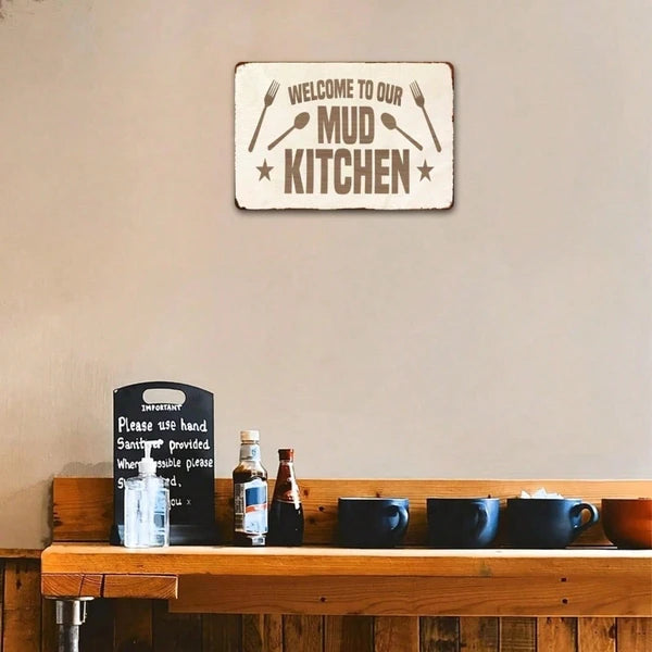 Metal Tin Wall Decoration - 20 cm x 20 cm Art Sign