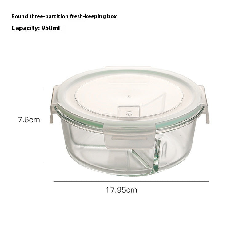 Glass Lunch Box Food Grade Sealed Container for Microwave Oven