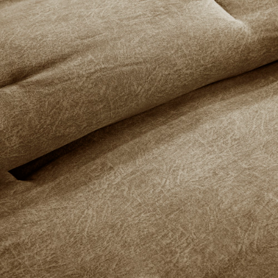 7 Piece Faux Suede Comforter Set - Cozy Lodge Style Bedding