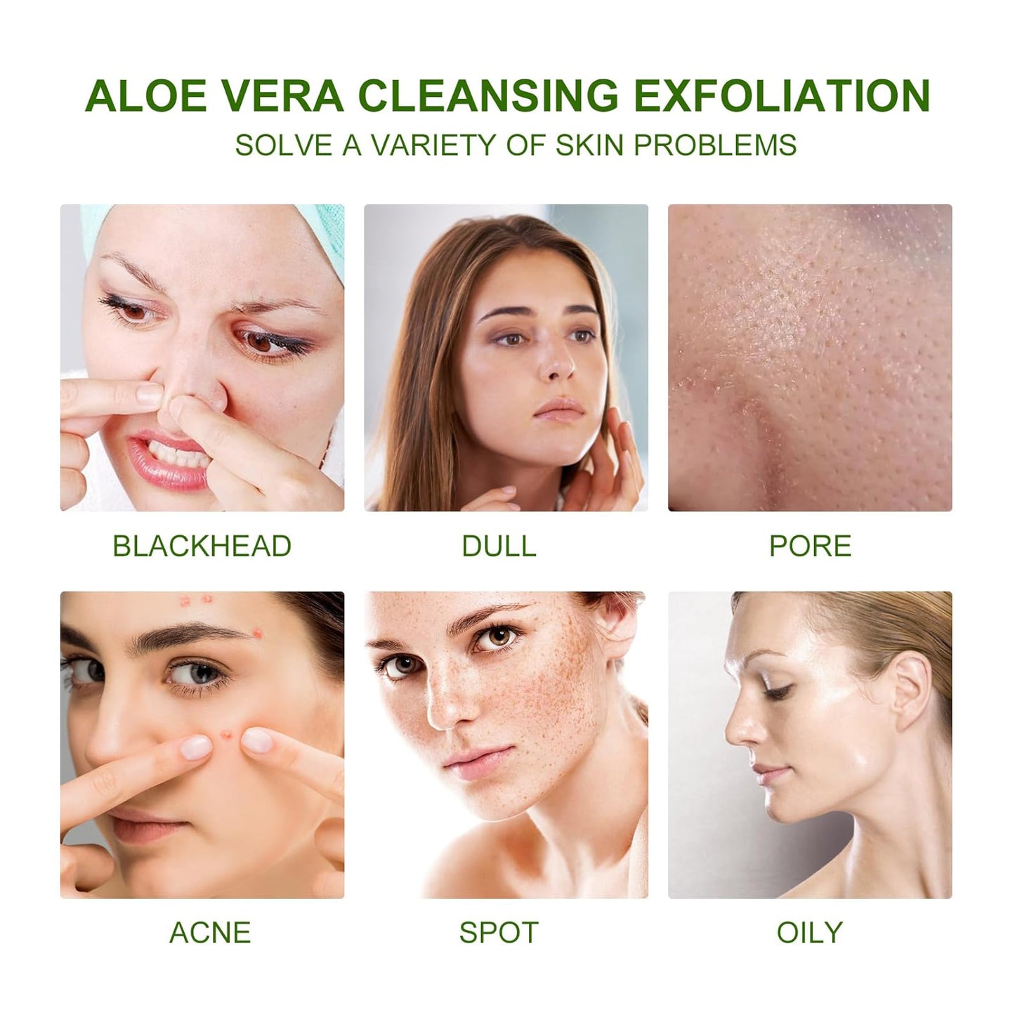 Aloe Vera Exfoliating Scrub for Deep Pore Cleansing & Acne Smoothing - 100g