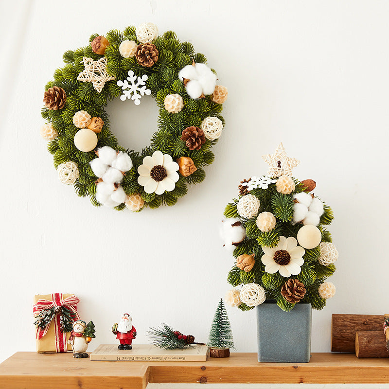 Christmas Wreath Cane Decorations for Holiday Home Decor