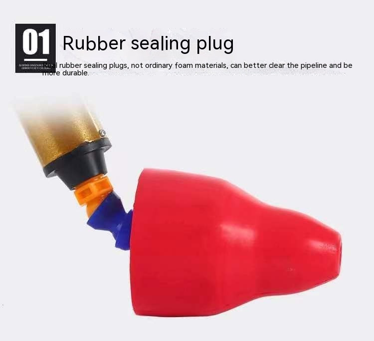 Toilet Unclogging Tool PVC & Steel Drain Pipe Cleaner - Red