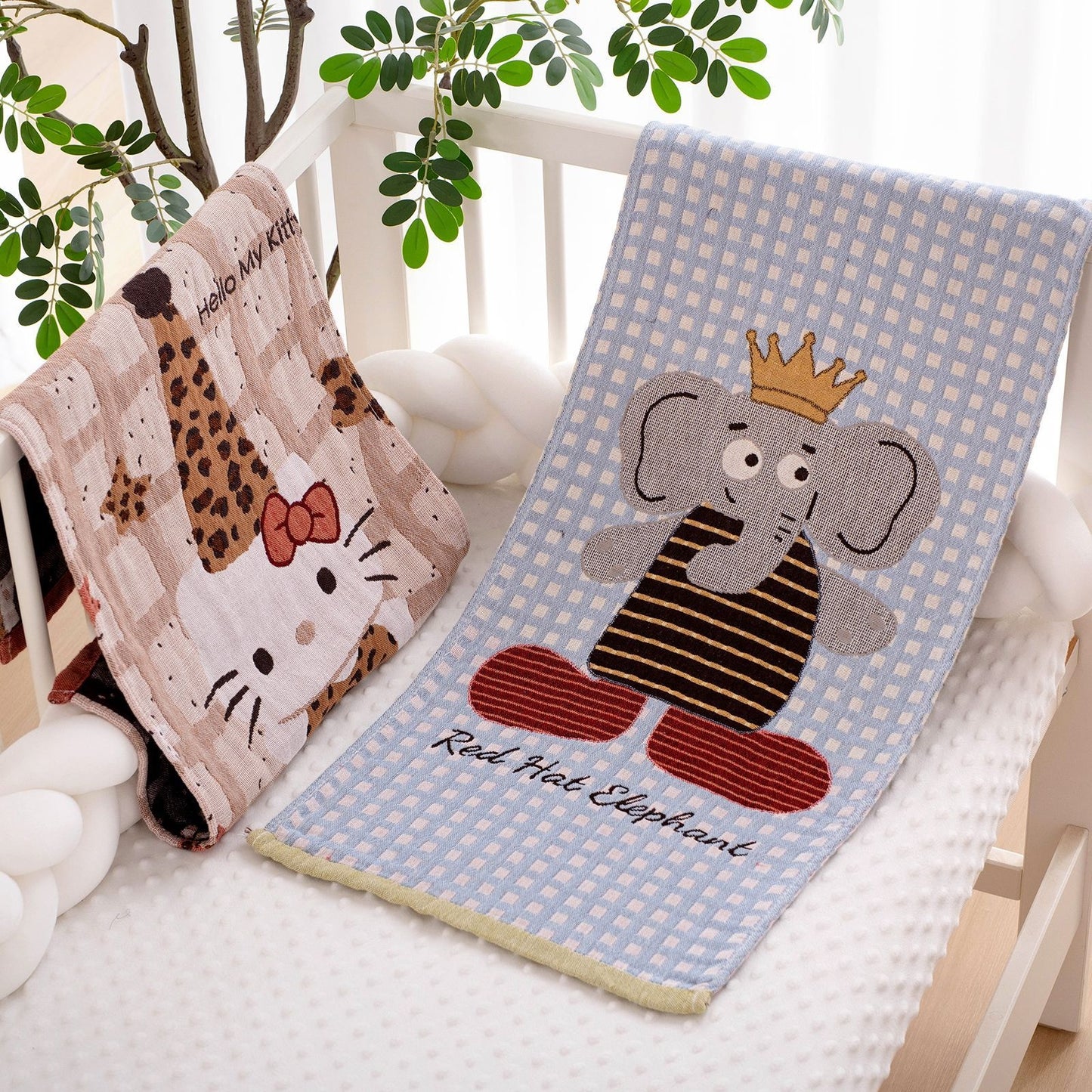 Washed Cotton Towel - Soft Gauze Fabric for Home Use - Multiple Styles & Sizes
