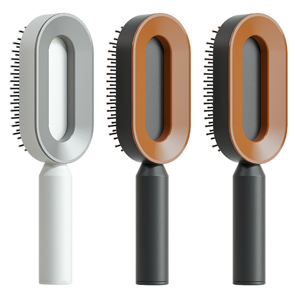 Self-Cleaning Hair Brush with 3D Air Cushion for Scalp Massage & Detangling