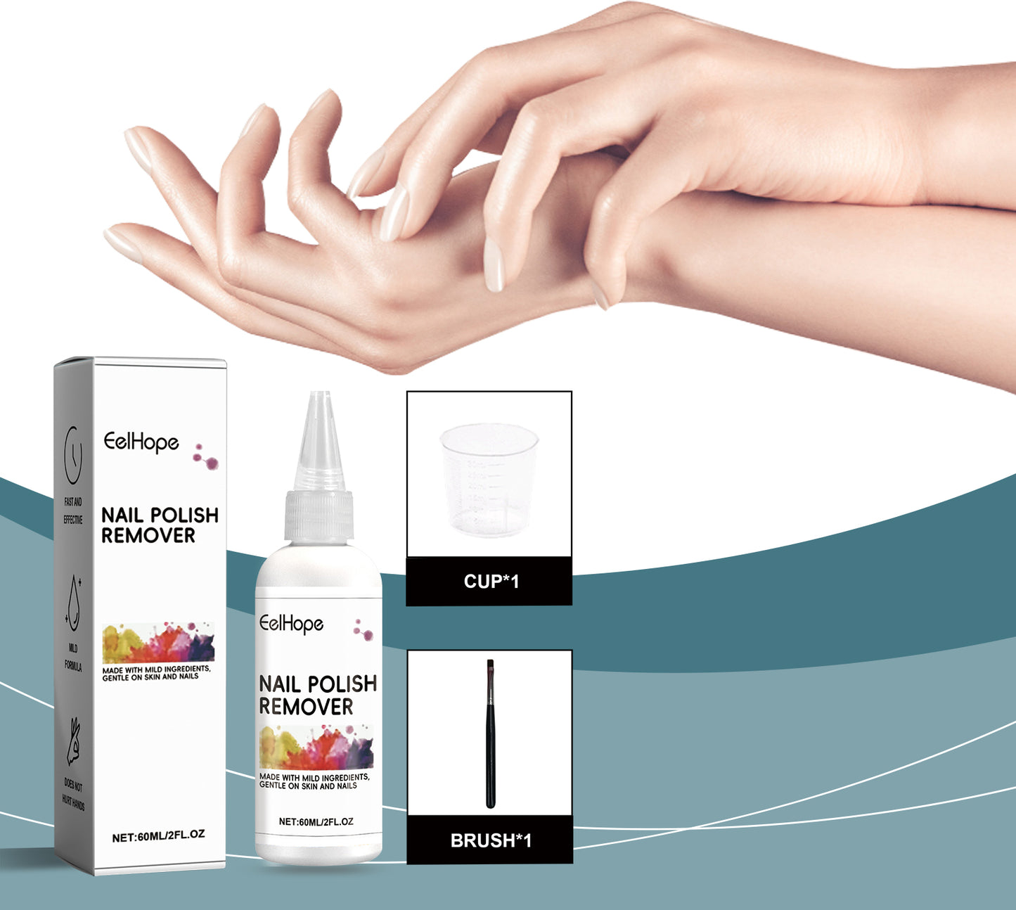 Gentle Nail Polish Remover Gel with Vitamin E - 85g Fast Acting Formula