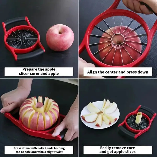Stainless Steel Apple Slicer Corer with Ergonomic Handle