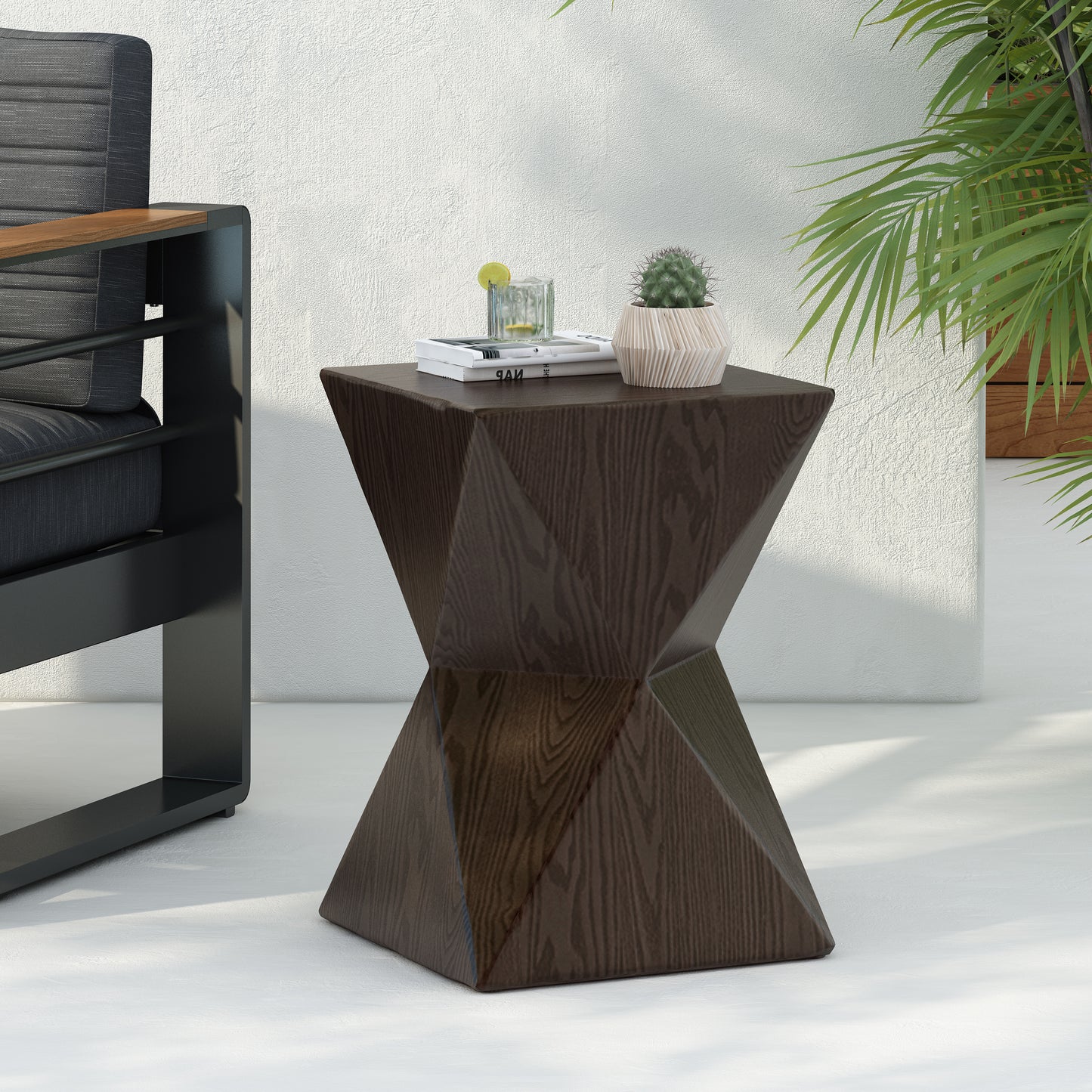 14.25 Natural Wood Grain Finish Prismatic Symmetry Concrete Outdoor