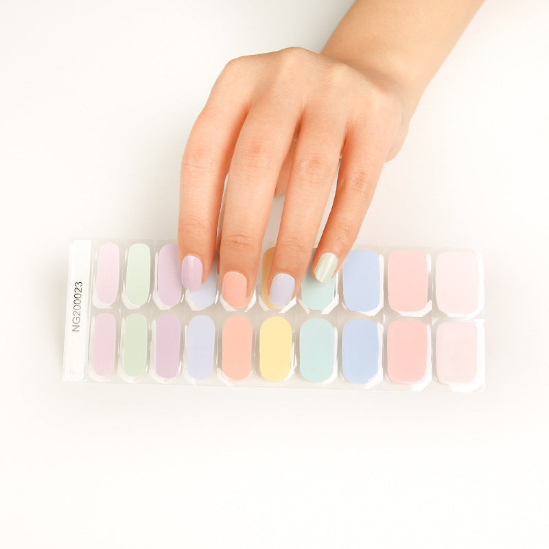 Korean Semi Cured Nail Stickers for Nail Art - Adhesive Gel Decals