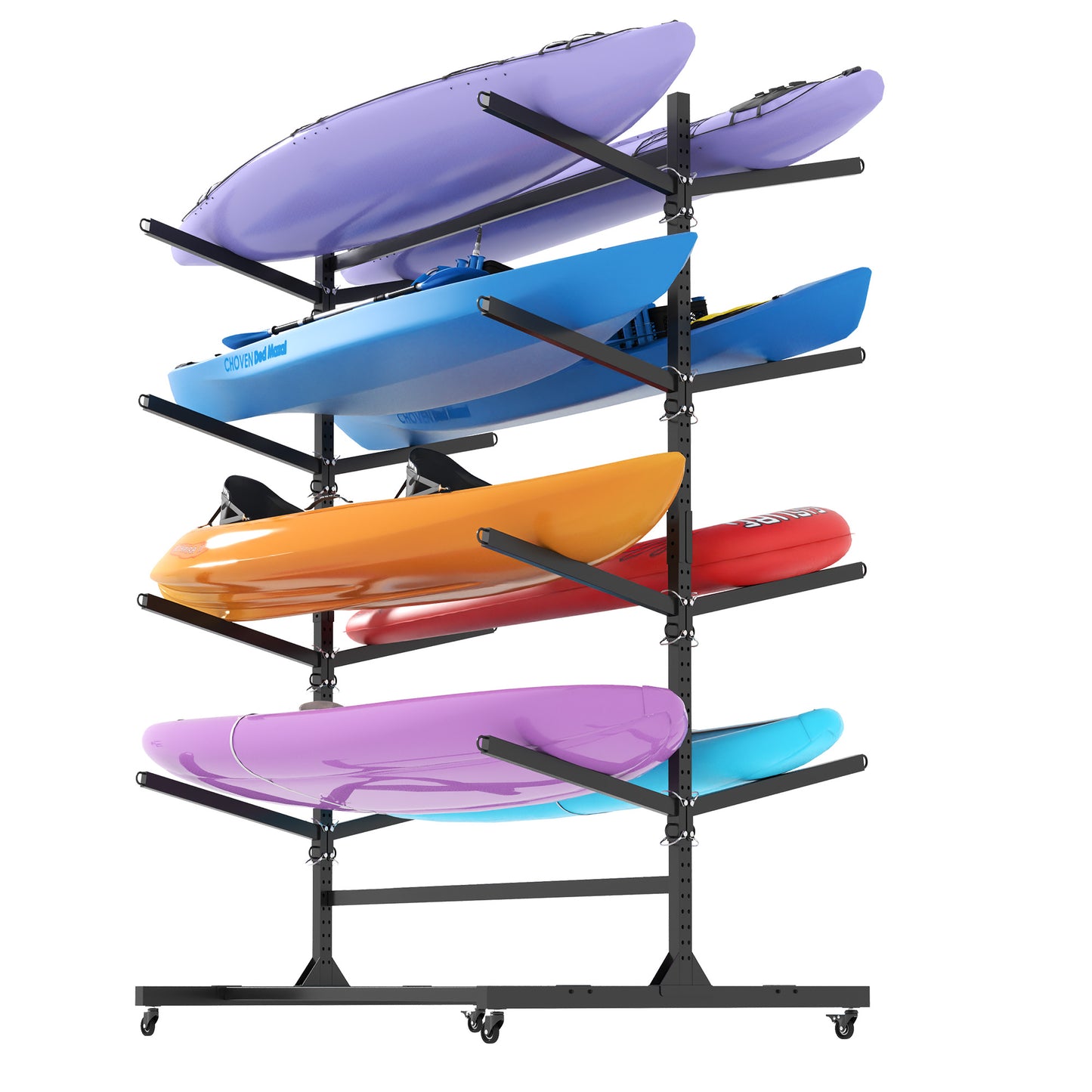 82 H Kayak Storage Rack, Heavy Duty Freestanding Rack -Adjustable 8