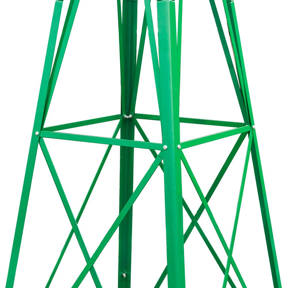 8FT Weather-Resistant Garden Windmill with Steel Frame for Lawn Decor