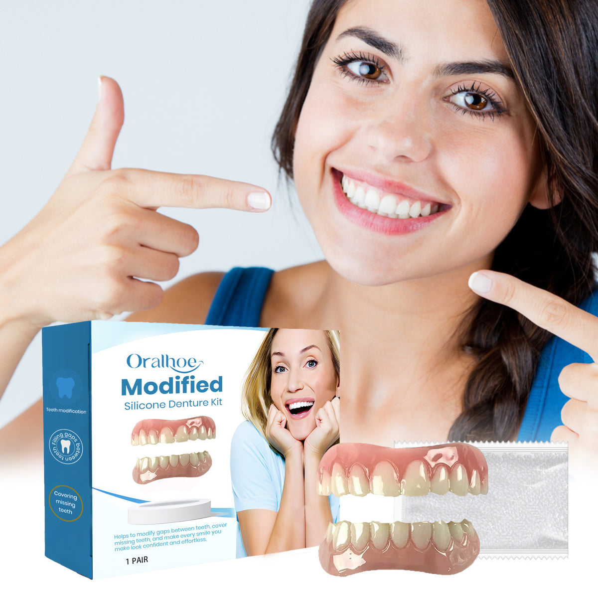 Simple Home Dental Seam Correction False Teeth Set