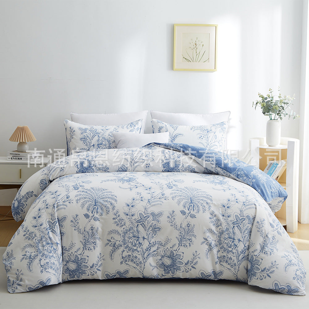 Double Bedding Quilt Cover Set with Geometric Pattern - Multiple Sizes
