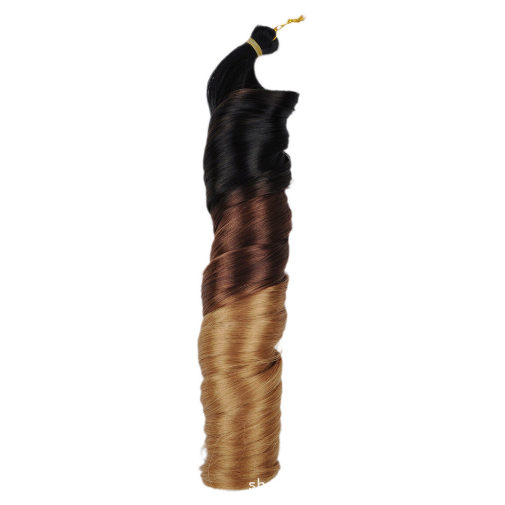 African New Loose Wave Crochet Hair Extensions Big Wave Reel Curved Handle