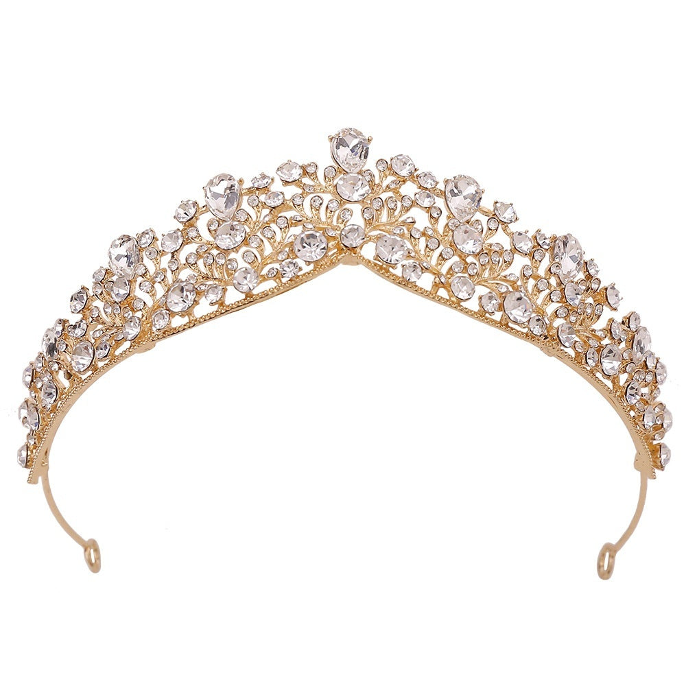 Rhinestone Baroque Headband Crown - Handmade Alloy