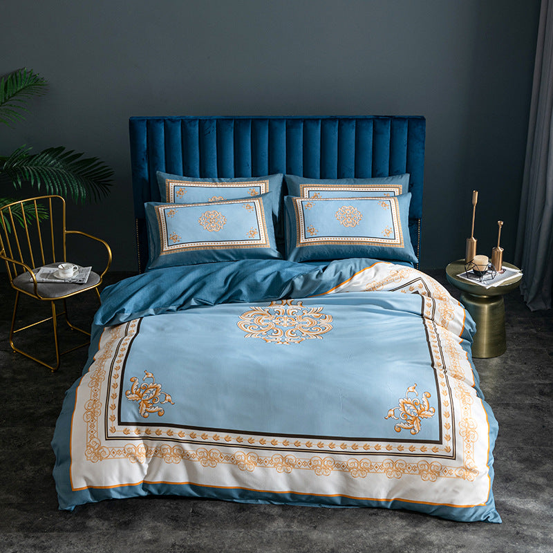 Large Four-Piece Bed Sheet Set - Soft, Skin-Friendly Bedding