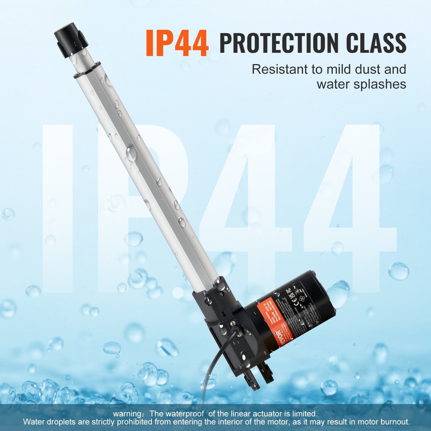 12V Heavy Duty Linear Actuator 12 Inch 1320lbs/6000N with Mounting Bracket