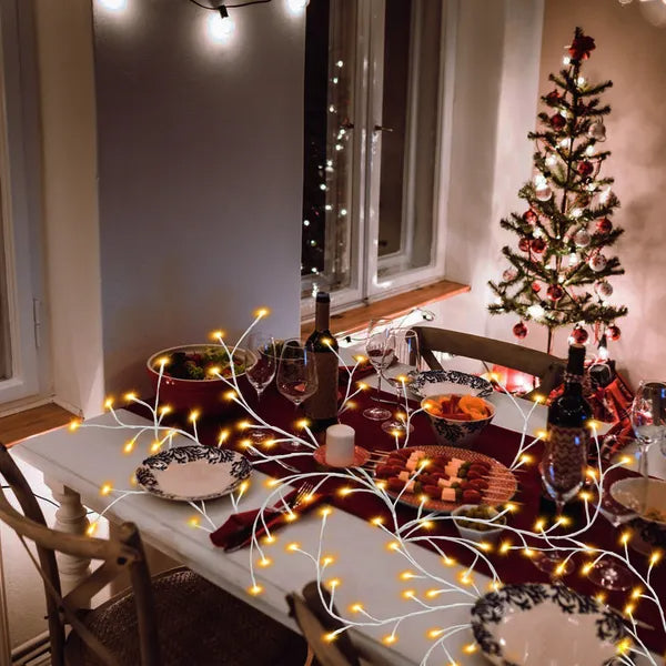 Lighted Birch Garland 7.87FT with 144 LEDs and Timer