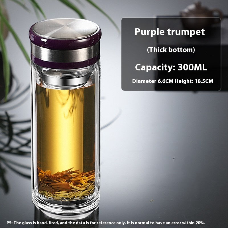 Double Layer Glass Cup with Large Capacity Insulation - Multiple Variants