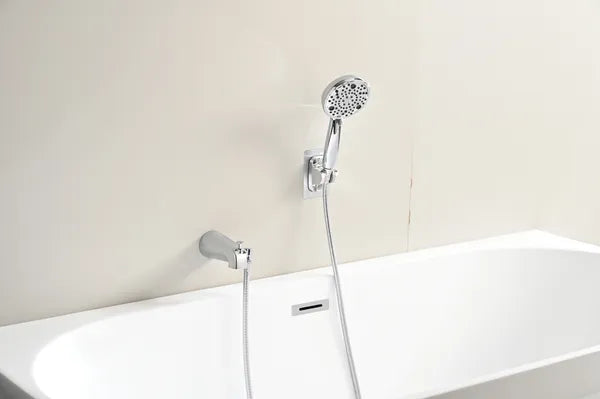 8-Setting High-Pressure Handheld Shower with Hose & Diverter, All-Metal Bathroom Fixture