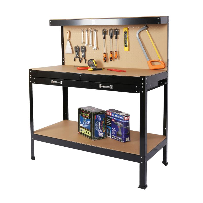 Garden Workbench with Drawers - Heavy Duty Steel Workshop Storage