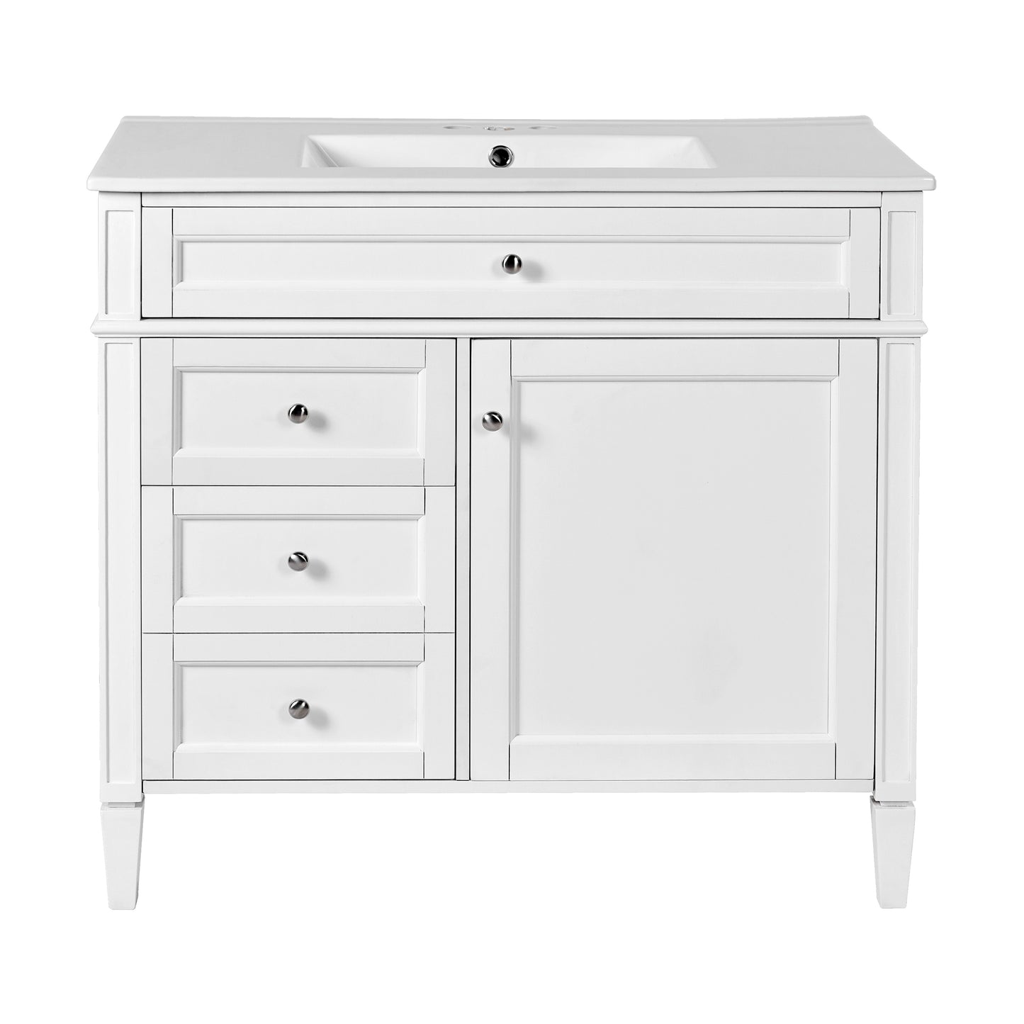 36'' Modern Bathroom Vanity with Ceramic Sink and Storage Cabinet