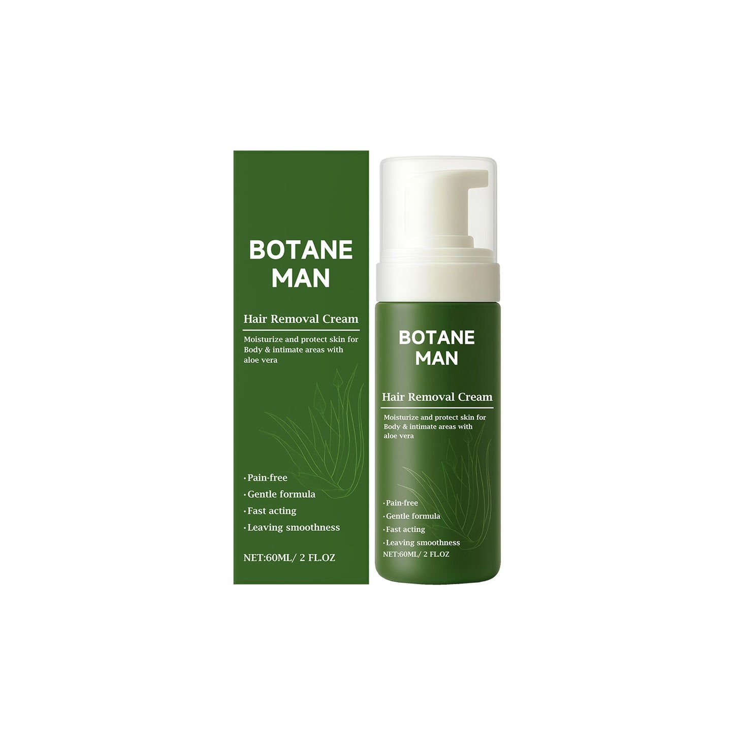 Gentle Hair Removal Mousse 60ml - Moisturizing Body Care Solution