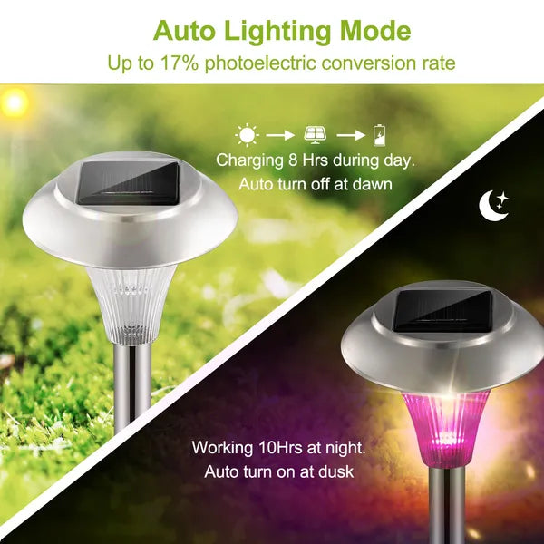 4-Pack Solar Garden Lights Outdoor Waterproof Pathway Landscape Lamps